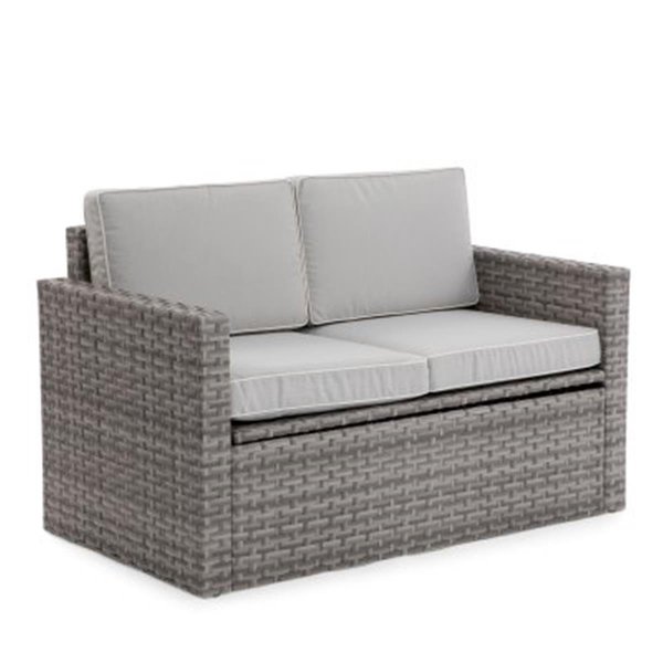 Claustro Bradenton Outdoor Wicker Loveseat, Grey CL2613686